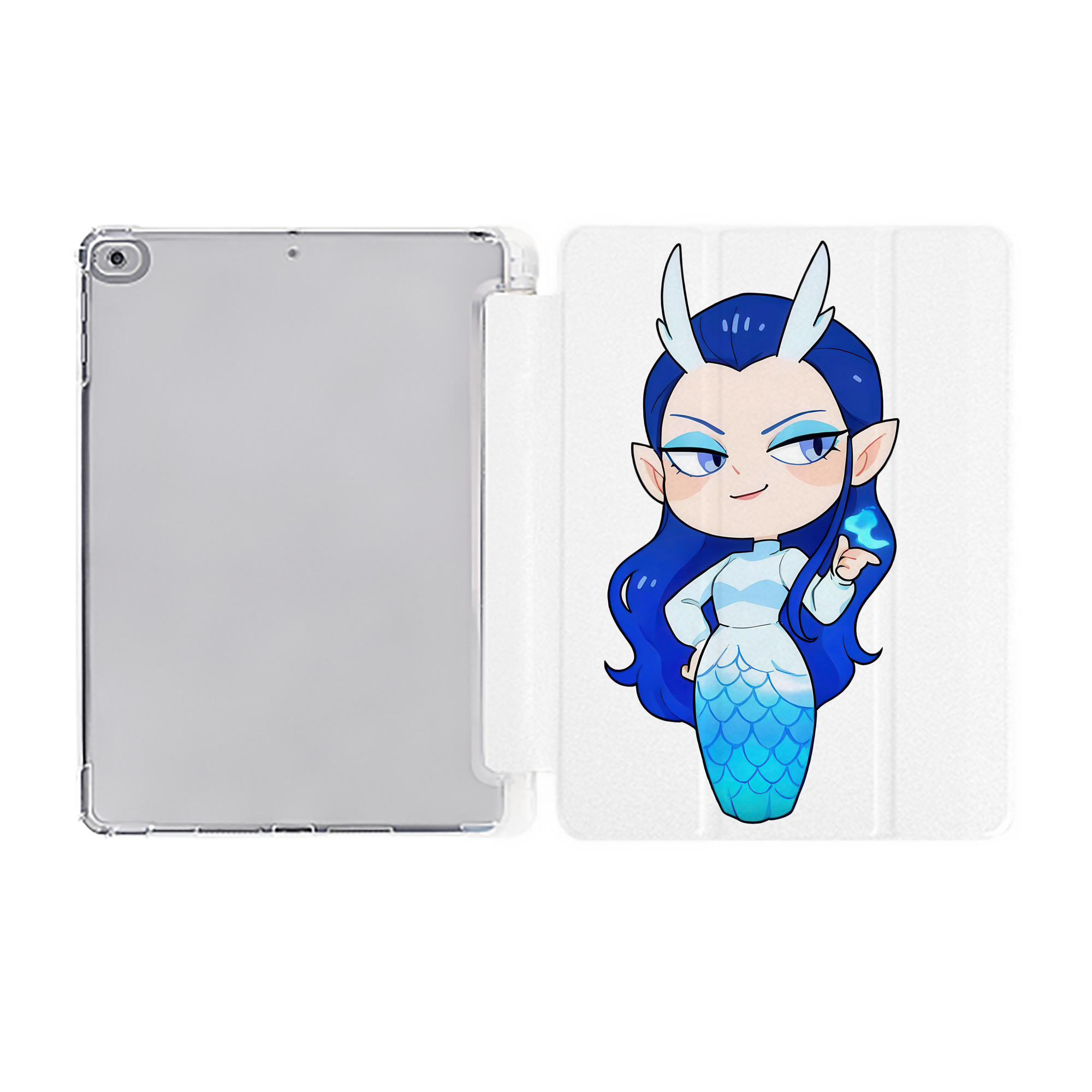 （画像用） Ne Zha 2 ナタ 魔童の大暴れ IPad ケース ペン収納付き 三つ折りスタンド PUレザー×シリコン 対応機種9.5/10.5/10.9インチ